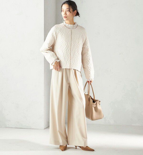 SHIPS for women「《予約》ミニ フラワー ジャカード ブルゾン（セレモニー対応可）」|ブルゾン・スタジャン|