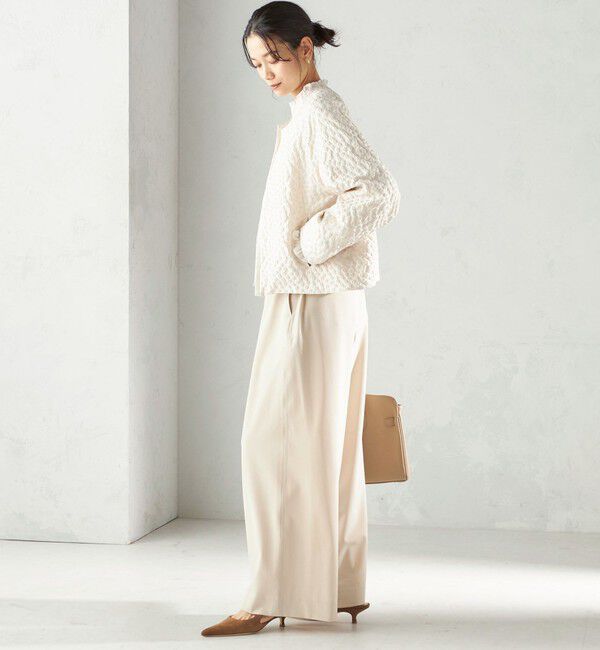 SHIPS for women「《予約》ミニ フラワー ジャカード ブルゾン（セレモニー対応可）」|ブルゾン・スタジャン|