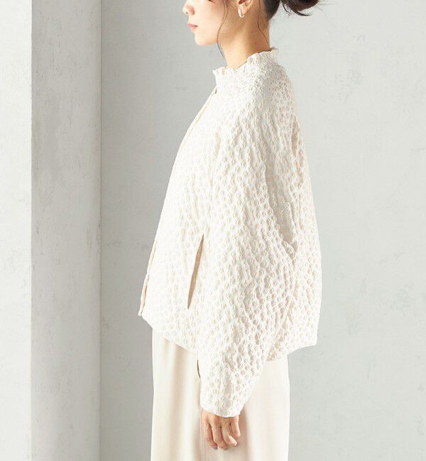 SHIPS for women「《予約》ミニ フラワー ジャカード ブルゾン（セレモニー対応可）」|ブルゾン・スタジャン|