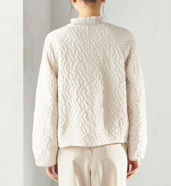 SHIPS for women「《予約》ミニ フラワー ジャカード ブルゾン（セレモニー対応可）」|ブルゾン・スタジャン|