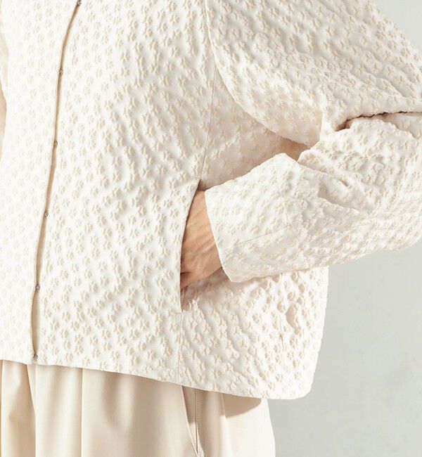 SHIPS for women「《予約》ミニ フラワー ジャカード ブルゾン（セレモニー対応可）」|ブルゾン・スタジャン|