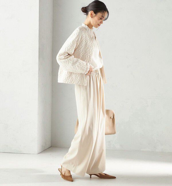 SHIPS for women「《予約》ミニ フラワー ジャカード ブルゾン（セレモニー対応可）」|ブルゾン・スタジャン|