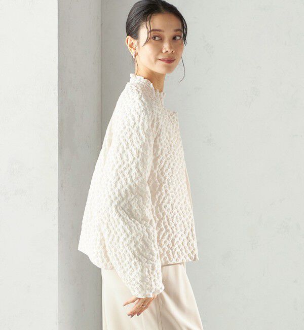 SHIPS for women「《予約》ミニ フラワー ジャカード ブルゾン（セレモニー対応可）」|ブルゾン・スタジャン|