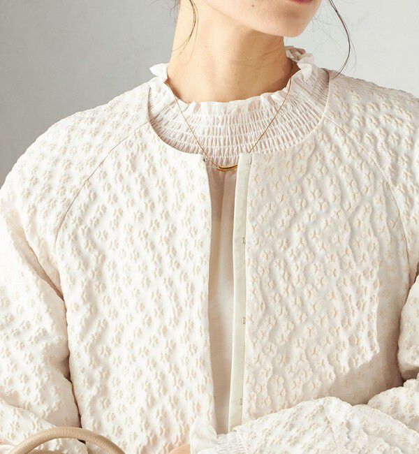 SHIPS for women「《予約》ミニ フラワー ジャカード ブルゾン（セレモニー対応可）」|ブルゾン・スタジャン|