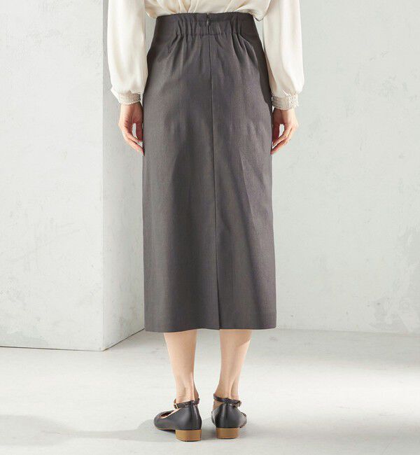 SHIPS for women「《予約》〈UVカット・吸水速乾・手洗い可能〉綿麻混 オックス ポケット タイト スカート」|スカート|