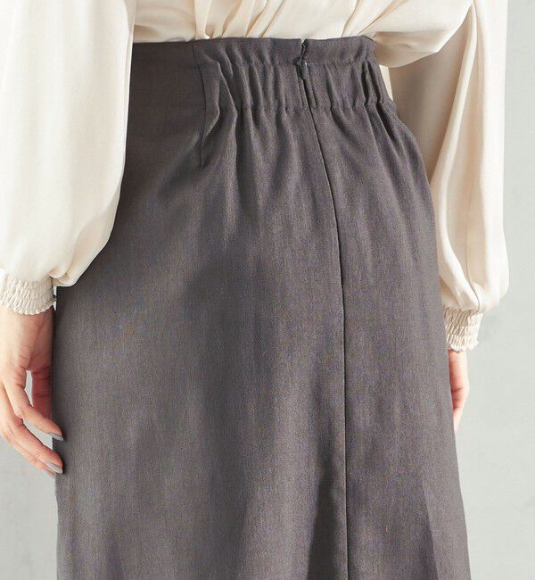 SHIPS for women「《予約》〈UVカット・吸水速乾・手洗い可能〉綿麻混 オックス ポケット タイト スカート」|スカート|