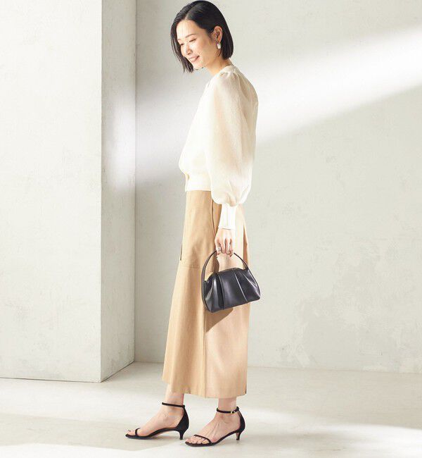 SHIPS for women「《予約》〈UVカット・吸水速乾・手洗い可能〉綿麻混 オックス ポケット タイト スカート」|スカート|