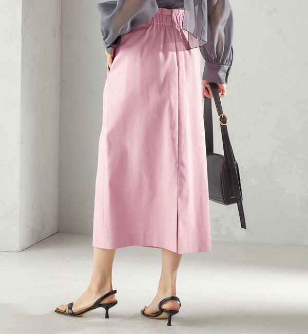 SHIPS for women「《予約》〈UVカット・吸水速乾・手洗い可能〉綿麻混 オックス ポケット タイト スカート」|スカート|
