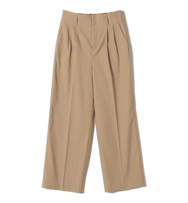 SHIPS for women「《予約》〈UVカット・吸水速乾・手洗い可能〉綿麻混 オックス 2タック ストレート パンツ」|その他|