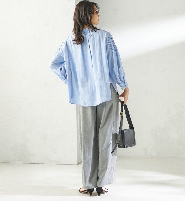 SHIPS for women「《予約》〈手洗い可能〉トロ ピン ストライプ ウエスト ギャザー パンツ」|その他|