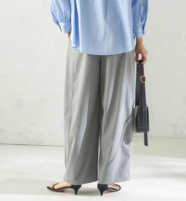 SHIPS for women「《予約》〈手洗い可能〉トロ ピン ストライプ ウエスト ギャザー パンツ」|その他|