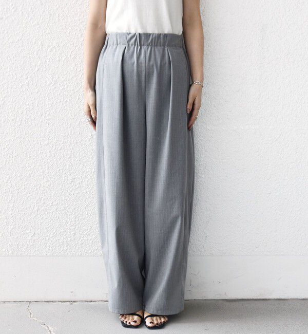 SHIPS for women「《予約》〈手洗い可能〉トロ ピン ストライプ ウエスト ギャザー パンツ」|その他|