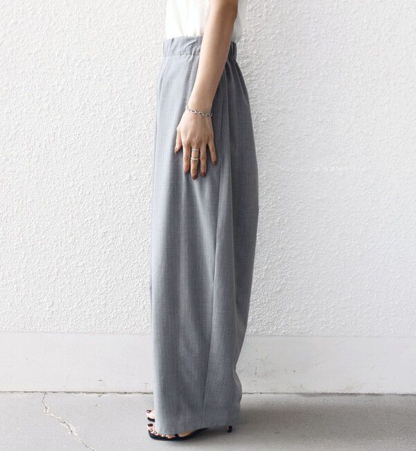 SHIPS for women「《予約》〈手洗い可能〉トロ ピン ストライプ ウエスト ギャザー パンツ」|その他|