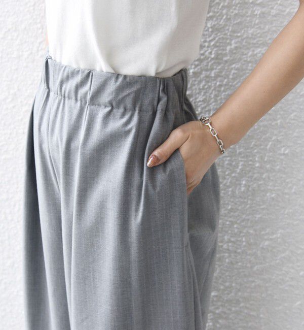 SHIPS for women「《予約》〈手洗い可能〉トロ ピン ストライプ ウエスト ギャザー パンツ」|その他|