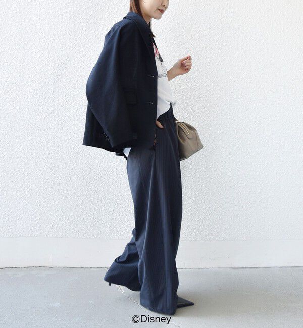 SHIPS for women「《予約》〈手洗い可能〉トロ ピン ストライプ ウエスト ギャザー パンツ」|その他|