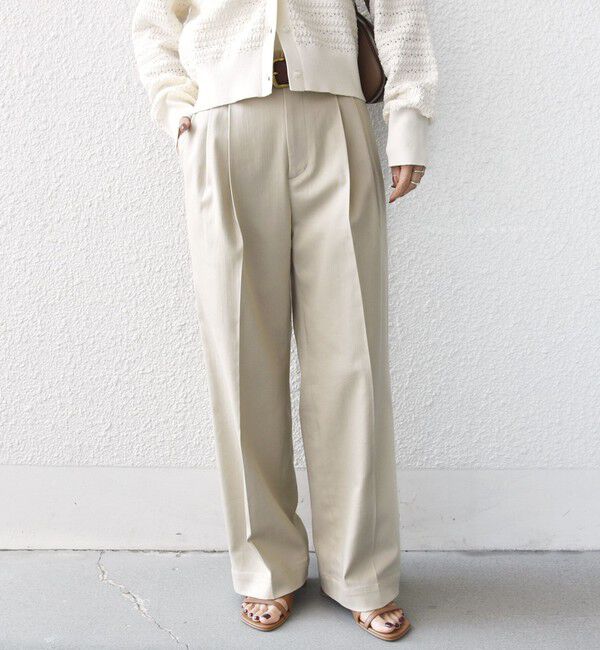 SHIPS for women「《予約》〈手洗い可能〉ヴィンテージ ライク デニム タック パンツ」|その他|