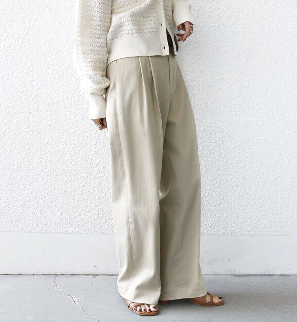 SHIPS for women「《予約》〈手洗い可能〉ヴィンテージ ライク デニム タック パンツ」|その他|