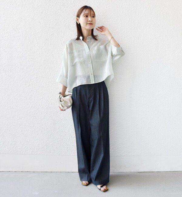 SHIPS for women「《予約》〈手洗い可能〉ヴィンテージ ライク デニム タック パンツ」|その他|