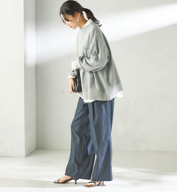 SHIPS for women「《予約》〈手洗い可能〉ヴィンテージ ライク デニム タック パンツ」|その他|