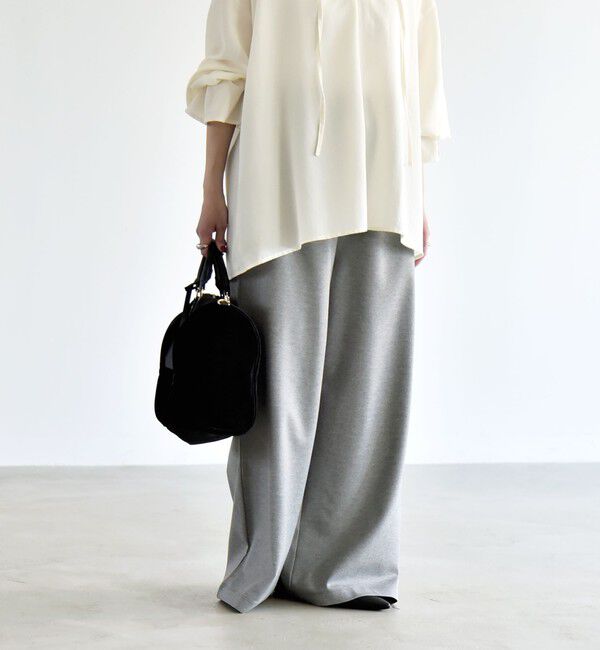 quaranciel「《予約》quaranciel:〈洗濯機可能〉ライト ポンチ ロゴ刺繍 スウェット パンツ」|その他|