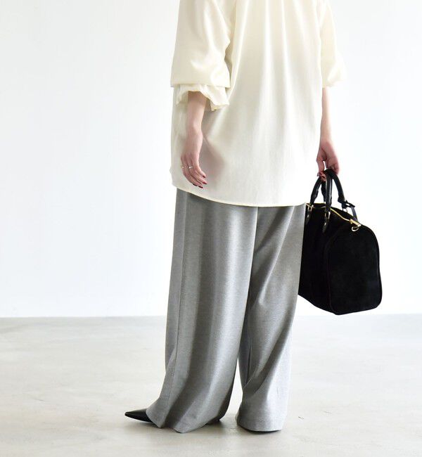 quaranciel「《予約》quaranciel:〈洗濯機可能〉ライト ポンチ ロゴ刺繍 スウェット パンツ」|その他|