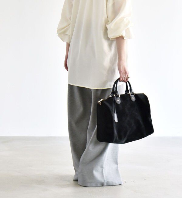 quaranciel「《予約》quaranciel:〈洗濯機可能〉ライト ポンチ ロゴ刺繍 スウェット パンツ」|その他|