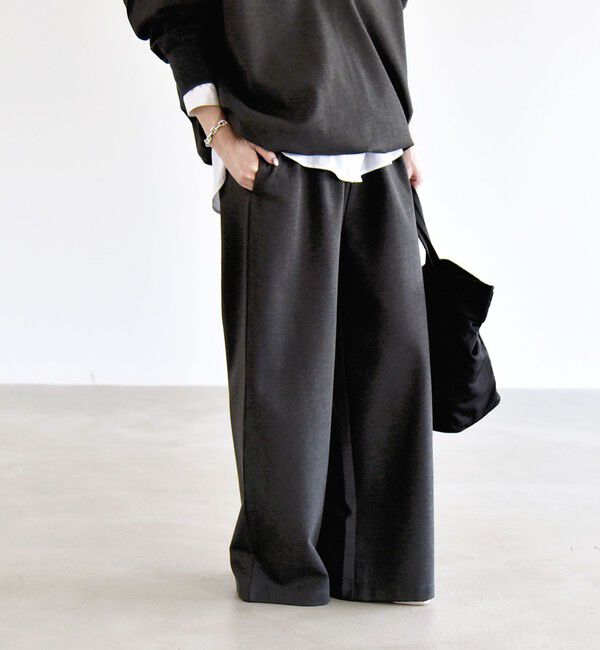 quaranciel「《予約》quaranciel:〈洗濯機可能〉ライト ポンチ ロゴ刺繍 スウェット パンツ」|その他|