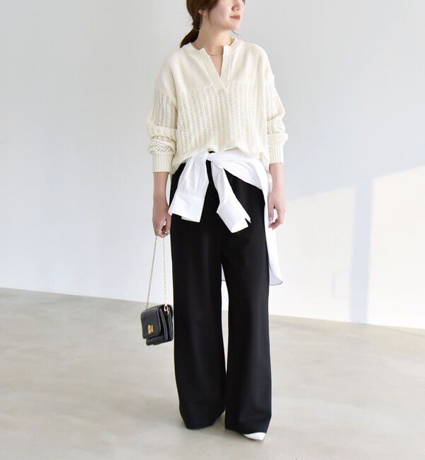 quaranciel「《予約》quaranciel:〈洗濯機可能〉ライト ポンチ ロゴ刺繍 スウェット パンツ」|その他|