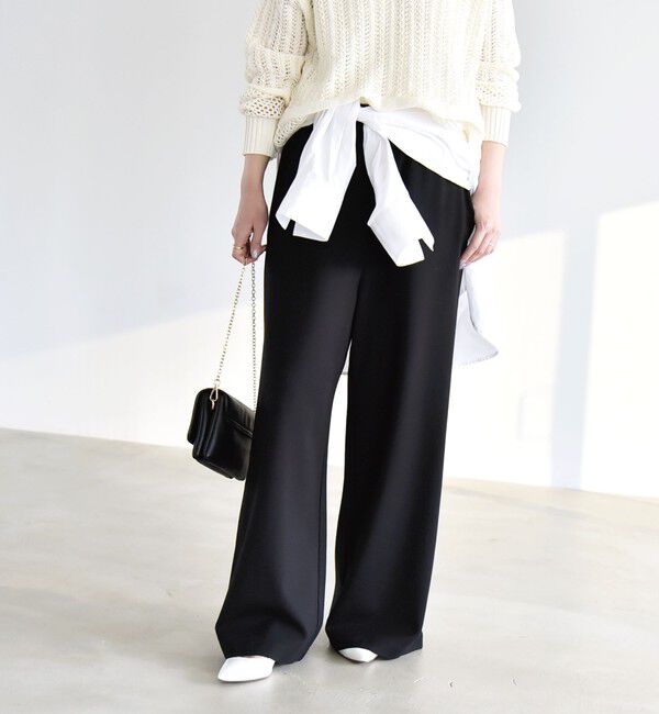 quaranciel「《予約》quaranciel:〈洗濯機可能〉ライト ポンチ ロゴ刺繍 スウェット パンツ」|その他|