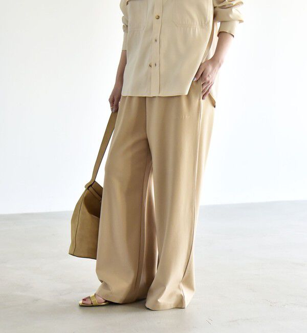 quaranciel「《予約》quaranciel:〈洗濯機可能〉ライト ポンチ ロゴ刺繍 スウェット パンツ」|その他|