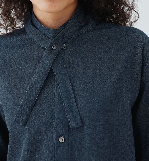 GALERIE VIE「デニムダンガリー ギャザーカフシャツ」|シャツ・ブラウス|