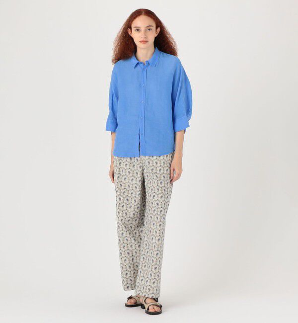 SOULEIADO「コットンタイプライタープリント イージーストレートパンツ」|その他|