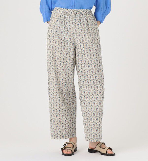 SOULEIADO「コットンタイプライタープリント イージーストレートパンツ」|その他|