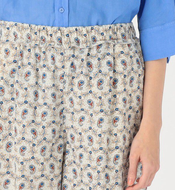 SOULEIADO「コットンタイプライタープリント イージーストレートパンツ」|その他|