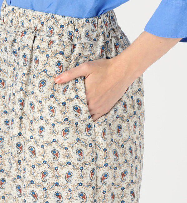 SOULEIADO「コットンタイプライタープリント イージーストレートパンツ」|その他|