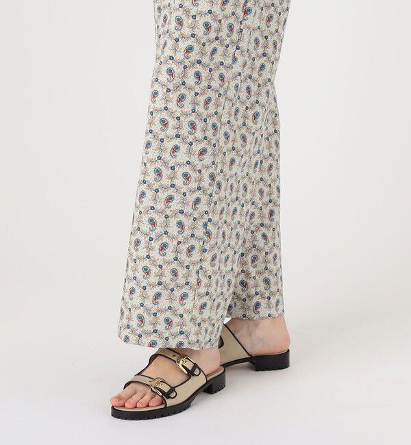 SOULEIADO「コットンタイプライタープリント イージーストレートパンツ」|その他|