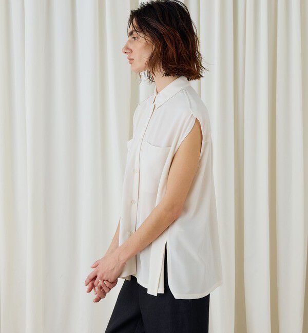 DES PRES「ジャージーライクジョーゼット パイピングブラウス」|シャツ・ブラウス|