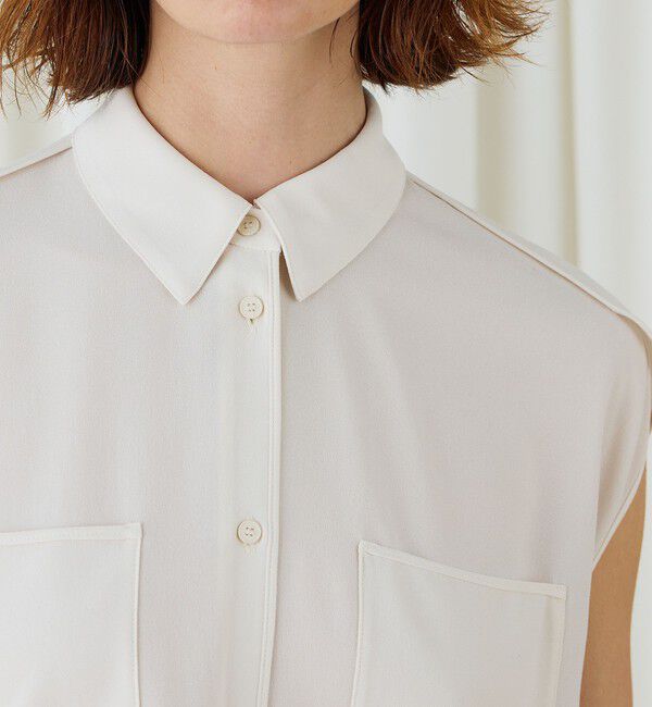 DES PRES「ジャージーライクジョーゼット パイピングブラウス」|シャツ・ブラウス|