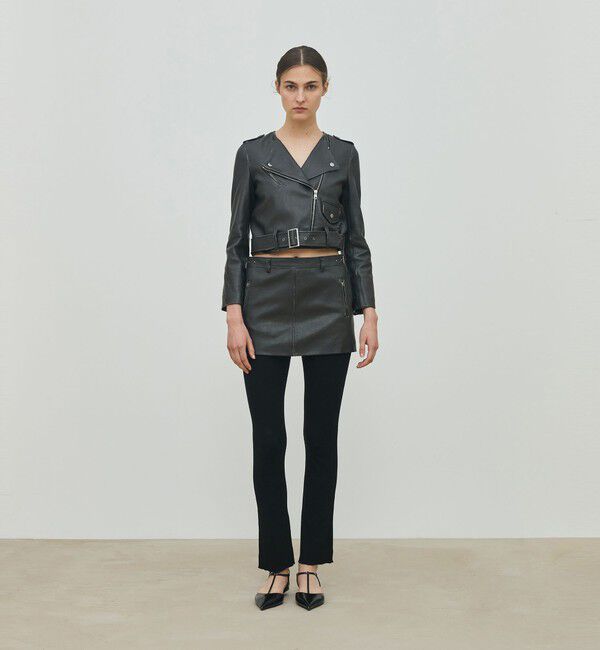 DES PRES「ヴィンテージレザー ローライズミニスカート」|スカート|