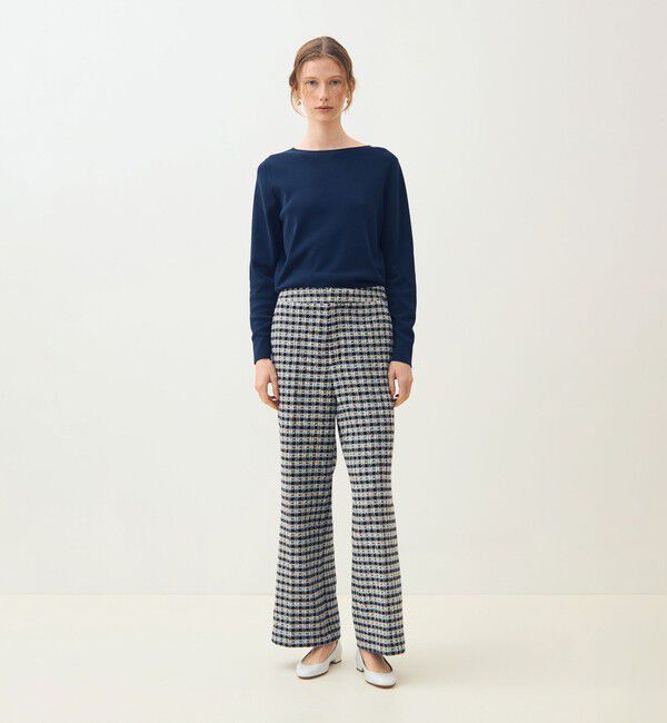 TOMORROWLAND collection「【WEB先行予約】クロレギンガムチェック ワイドストレートパンツ」|その他|