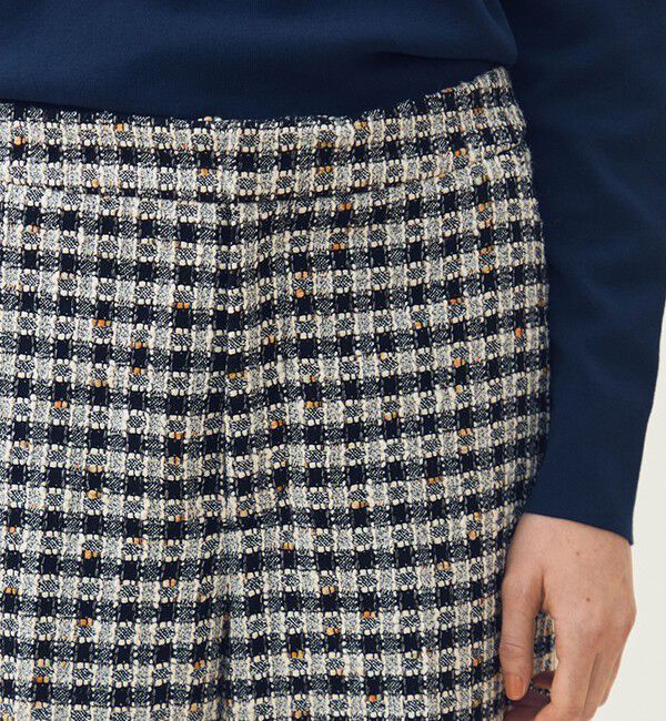 TOMORROWLAND collection「【WEB先行予約】クロレギンガムチェック ワイドストレートパンツ」|その他|