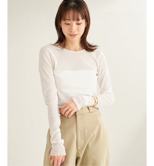 Plage「《追加》Mesh Sheer ロンT 5」|Tシャツ・カットソー|