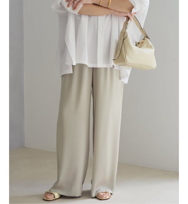 Plage「《追加予約》dull satin relax パンツ」|その他|