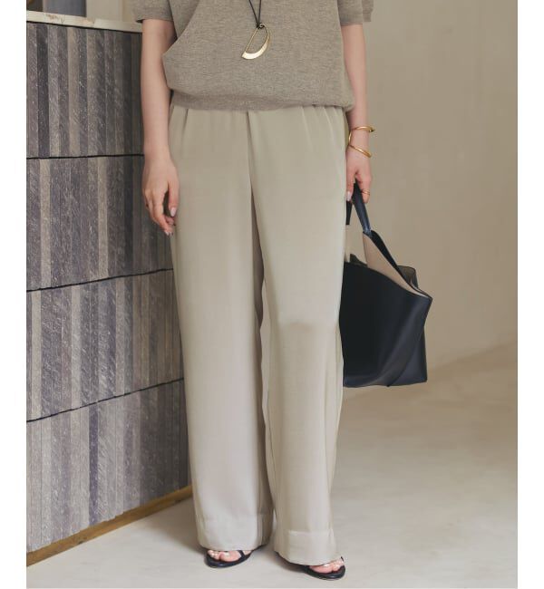 Plage「《追加予約》dull satin relax パンツ」|その他|