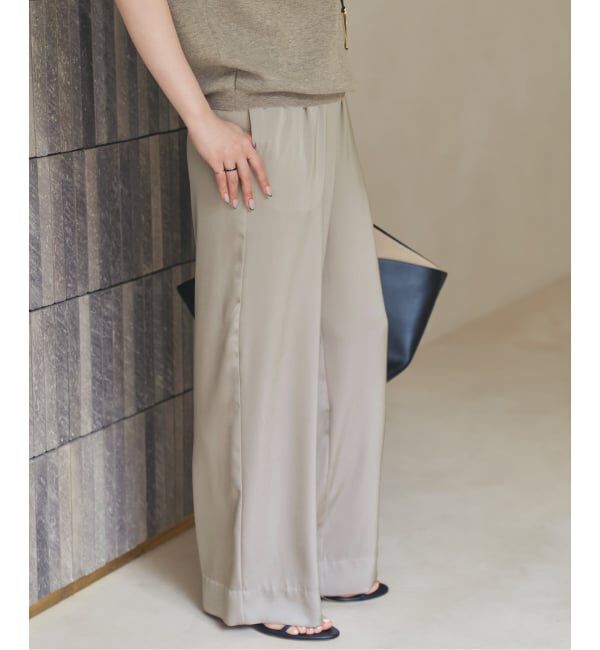 Plage「《追加予約》dull satin relax パンツ」|その他|