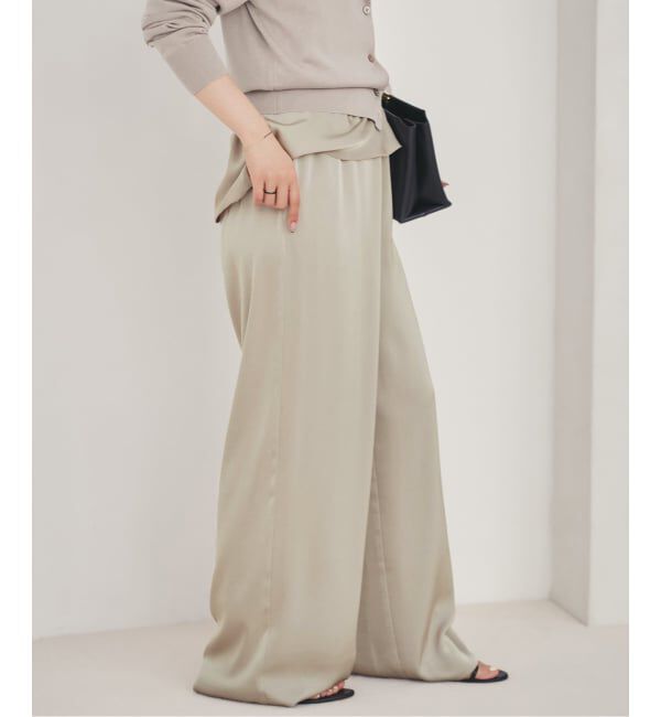 Plage「《追加予約》dull satin relax パンツ」|その他|