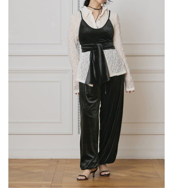 IENA LA BOUCLE「IENA LA BOUCLE トリアセベロアイージーパンツ」|その他|