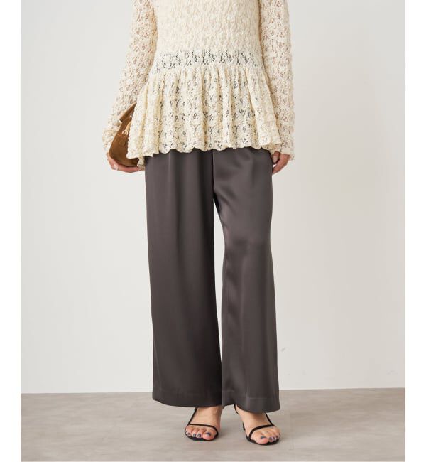 IENA「ダブルサテンイージーパンツ」|その他|