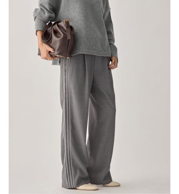 VERMEIL par iena「side line tuck パンツ」|その他|グレー