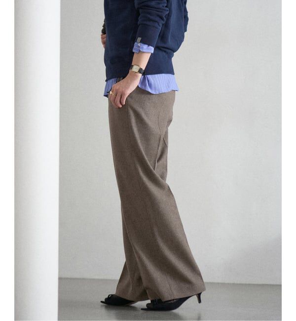 IENA「《追加》ウォッシャブル ツイードイージースラックス」|その他|